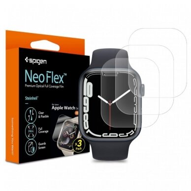 Apsauginė plėvelė SPIGEN NEO FLEX 3-PACK APPLE WATCH 9/8/7 (45 MM)