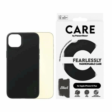 Apsauginis dėklas CARE by PanzerGlass Fearlessly Fashionable  iPhone 15 Plus - Juodas