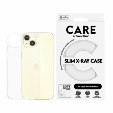 Apsauginis dėklas CARE by PanzerGlass Slim X-Ray  iPhone 15 Plus - permatomas