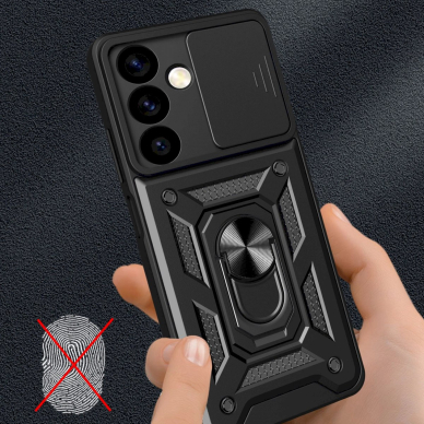 Apsauginis dėklas Hybrid Armor Camshield Samsung Galaxy S24  - Juodas 6