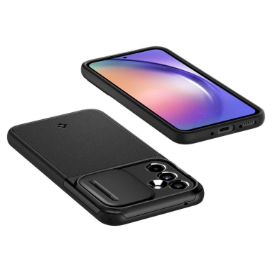 Apsauginis dėklas Spigen OPTIK ARMOR GALAXY A54 5G Juodas 9