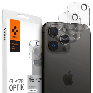 Apsauginis dėklas Spigen OPTIK.TR CAMERA PROTECTOR 2-PACK IPHONE 14 PRO / 14 PRO MAX CRYSTAL CLEAR COVER 1