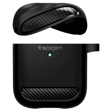 Apsauginis dėklas Spigen RUGGED ARMOR Apple AIRPODS MATTE Juodas 7