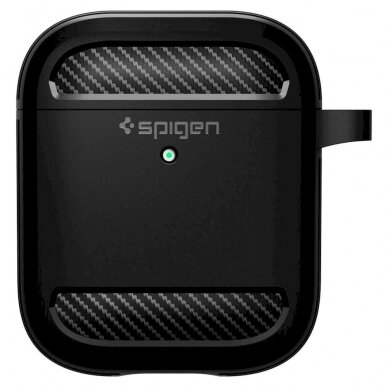 Apsauginis dėklas Spigen RUGGED ARMOR Apple AIRPODS MATTE Juodas 9