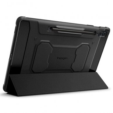 Apsauginis dėklas Spigen Rugged Armor Pro case skirta Samsung Galaxy Tab S9 FE+ 12.4&#39 &#39  X610 / X616B - Juodas 10