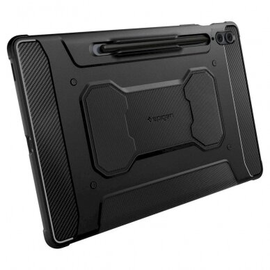 Apsauginis dėklas Spigen Rugged Armor Pro case skirta Samsung Galaxy Tab S9 FE+ 12.4&#39 &#39  X610 / X616B - Juodas 7