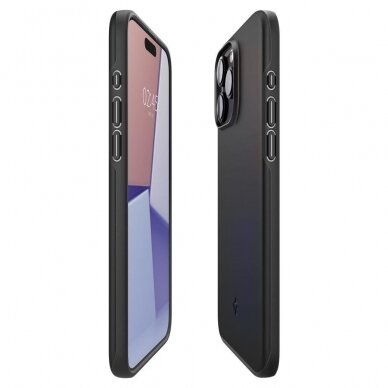 Apsauginis dėklas Spigen THIN FIT IPHONE 15 PRO Juodas 5