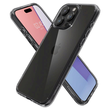 Apsauginis dėklas Spigen Ultra Hybrid case skirta iPhone 15 Pro - Permatomas pilkos spalvos 6