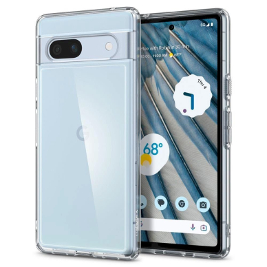 Apsauginis dėklas Spigen ULTRA HYBRID GOOGLE PIXEL 7A CRYSTAL CLEAR