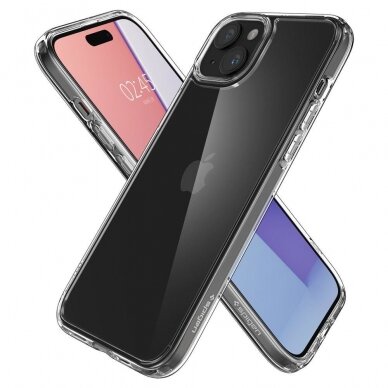 Apsauginis dėklas Spigen ULTRA HYBRID IPHONE 15 CRYSTAL CLEAR 5