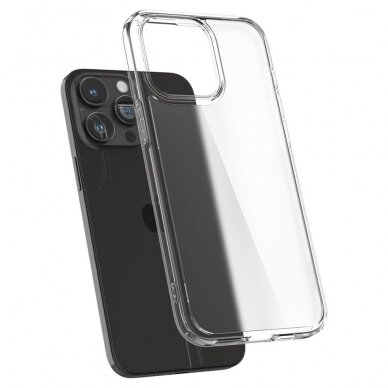 Apsauginis dėklas Spigen ULTRA HYBRID IPHONE 15 PRO FROST CLEAR 5