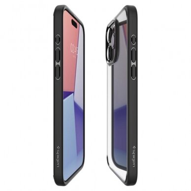 Apsauginis dėklas Spigen ULTRA HYBRID IPHONE 15 PRO MATTE Juodas 8