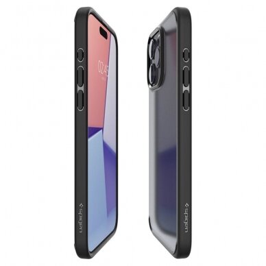 Apsauginis dėklas Spigen ULTRA HYBRID IPHONE 15 PRO MAX FROST Juodas 7