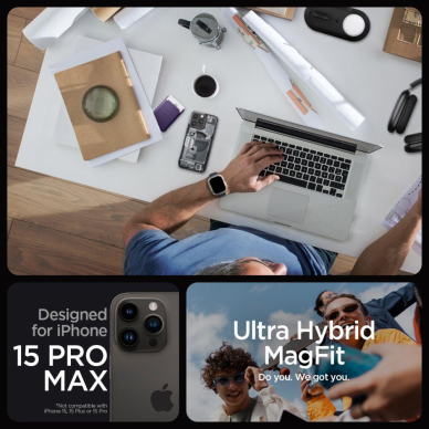 Apsauginis dėklas Spigen ULTRA HYBRID MAG MAGSAFE IPHONE 15 PRO MAX ZERO ONE 8