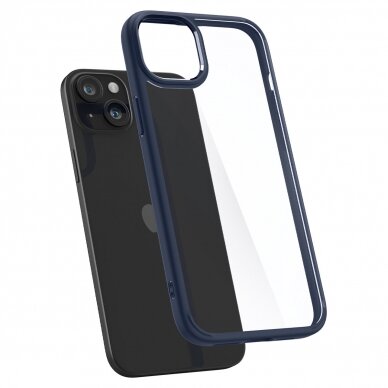 Apsauginis dėklas Spigen Ultra Hybrid, navy Mėlynas - iPhone 15 5