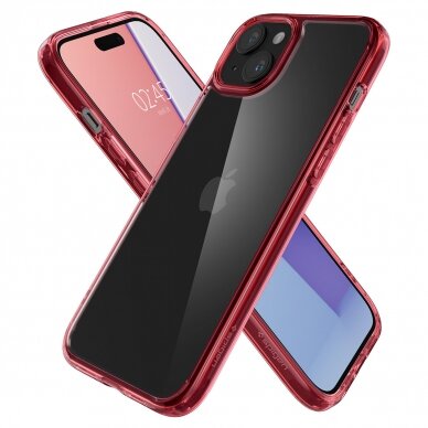 Apsauginis dėklas Spigen Ultra Hybrid, Raudonas crystal - iPhone 15 Plus 6