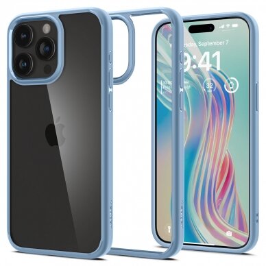 Apsauginis dėklas Spigen Ultra Hybrid, sierra Mėlynas - iPhone 15 Pro Max