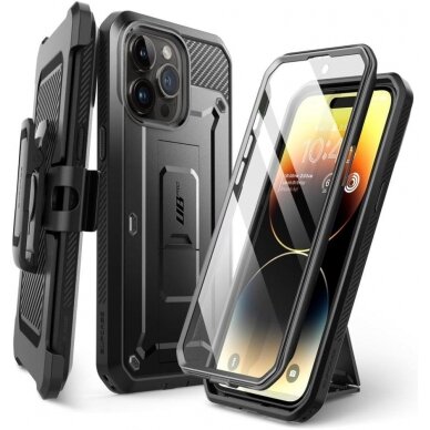 Apsauginis dėklas Supcase UNICORN BEETLE PRO IPHONE 15 PRO Juodas