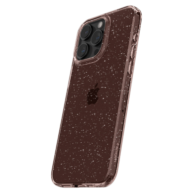 Apsauginis silikono dėklas Spigen Liquid Crystal Glitter, rose quartz - iPhone 15 Pro 2