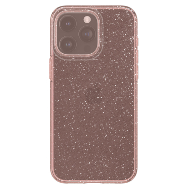 Apsauginis silikono dėklas Spigen Liquid Crystal Glitter, rose quartz - iPhone 15 Pro 8