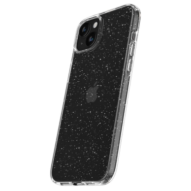 Apsauginis silikono dėklas Spigen LIQUID CRYSTAL IPHONE 15 GLITTER CRYSTAL Permatomas Blizgus 6