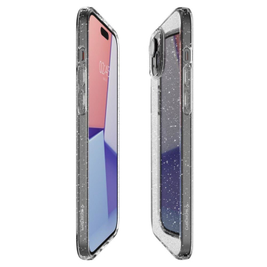 Apsauginis silikono dėklas Spigen LIQUID CRYSTAL IPHONE 15 PLUS GLITTER CRYSTAL Permatomas Blizgus 7