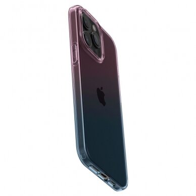 Apsauginis silikono dėklas Spigen LIQUID CRYSTAL IPHONE 15 PRO GRADATION rožinis 5