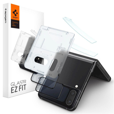 Apsauginis stiklas Spigen GLASS FC EZ FIT  + HINGE FILM 2-PACK GALAXY su FLIP 4 Juodas 1