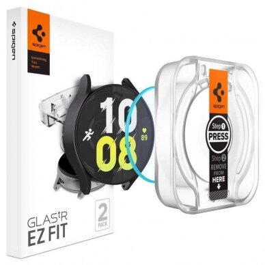 Apsauginis stiklas Spigen GLAS.TR "EZ-FIT" 2-PACK GALAXY Watch 6 (44 MM) CLEAR 1