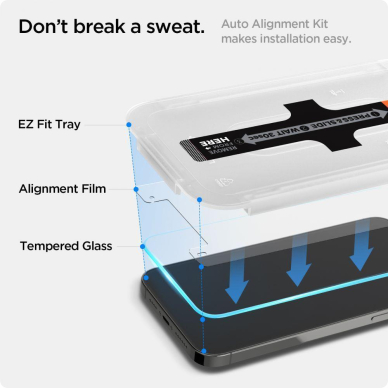 Apsauginis stiklas SPIGEN GLAS.TR ”EZ FIT” IPHONE 13 / 13 PRO 2