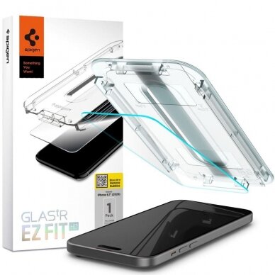 Apsauginis stiklas Spigen GLAS.TR EZ FIT  IPHONE 15 CLEAR