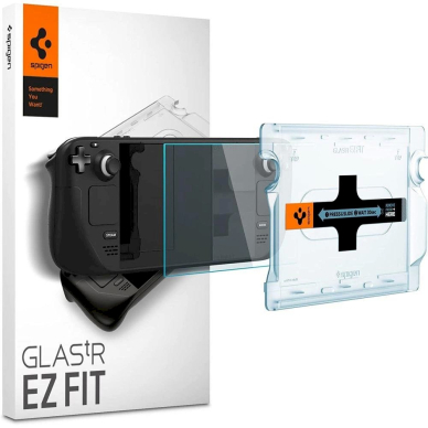 Akcija! Apsauginis stiklas Spigen GLAS.TR "EZ FIT" STEAM DECK CLEAR 1