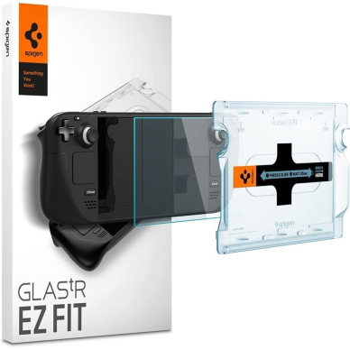 Akcija! Apsauginis stiklas Spigen GLAS.TR "EZ FIT" STEAM DECK CLEAR