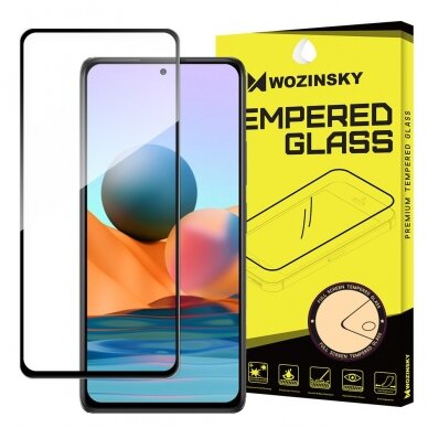 Akcija! Apsauginis stiklas Wozinsky Tempered Glass Xiaomi Redmi Note 10 Pro Juodas