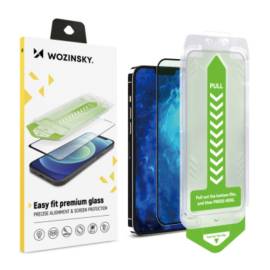 Apsuginis stiklas 9H iPhone 13 Pro Max Wozinsky Premium Glass - Juodas