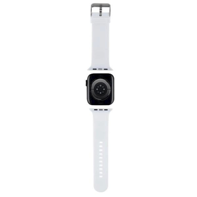 Apyrankė Karl Lagerfeld 3D Rubber Karl&Choupette Heads strap for Apple Watch 42/44/45/49mm - Balta 1