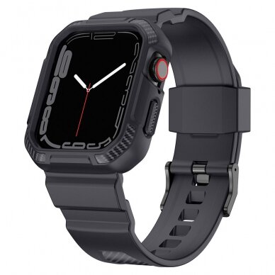 Apyrankė Kingxbar CYF106 2in1 strap for Apple Watch SE, 9, 8, 7, 6, 5, 4, 3, 2, 1 (41, 40, 38 mm) Pilka