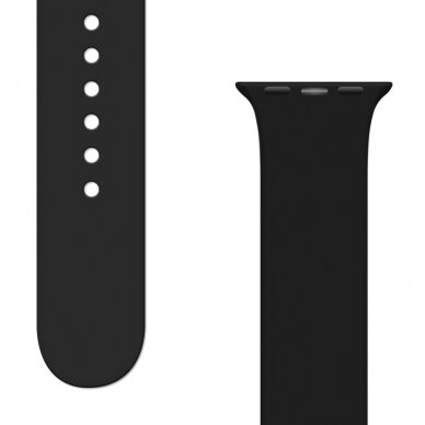 Apyrankė Silicone Strap APS Watch Band 8/7/6/5/4/3/2 / SE (45/44 / 42mm) Juoda