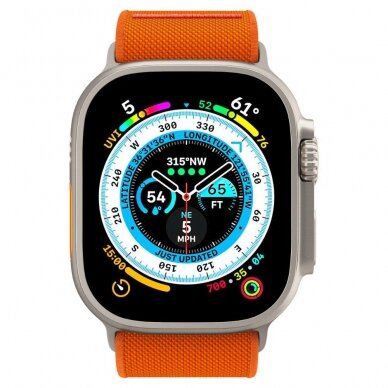 Apyrankė Spigen FIT LITE ULTRA Apple Watch 4 / 5 / 6 / 7 / 8 / 9 / SE / ULTRA (42 / 44 / 45 / 49 MM) Oranžinė 2