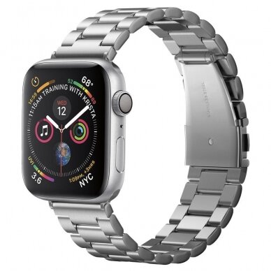 Apyrankė Spigen MODERN FIT BAND Apple Watch 3 / 4 / 5 / 6 / 7 / 8 / 9 / SE / ULTRA (42 / 44 / 45 / 49 MM) Sidabrinė