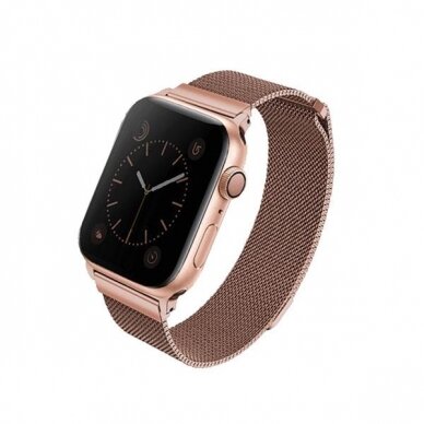 Apyrankė Uniq Dante Apple Watch Series 4/5/6/7/8/9/ SE 40 / 41mm strap. Stainless Steel rožinė