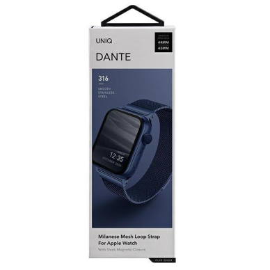 Apyrankė Uniq Dante Apple Watch Series 4/5/6/7/8/9/ SE 42/44 / 45mm. Stainless Steel Mėlyna 3