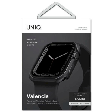 Apyrankė UNIQ etui Valencia Apple Watch Series 4/5/6/7/8/9/SE 45/44mm. Pilkas 2