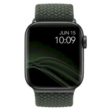 Apyrankė UNIQ pasek Aspen Apple Watch 40/38/41mm Series 4/5/6/7/8/9/SE/SE2 Braided /cypress žalias 3