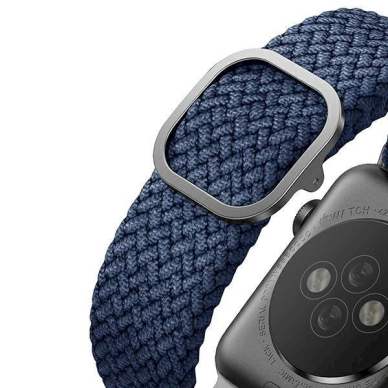 Apyrankė UNIQ pasek Aspen Apple Watch 40/38/41mm Series 4/5/6/7/8/9/SE/SE2 Braided /oxford Mėlynas 4