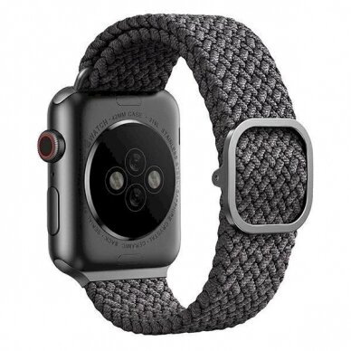 Apyrankė UNIQ pasek Aspen Apple Watch 40/38/41mm Series 4/5/6/7/8/9/SE/SE2 Braided Pilkas 2