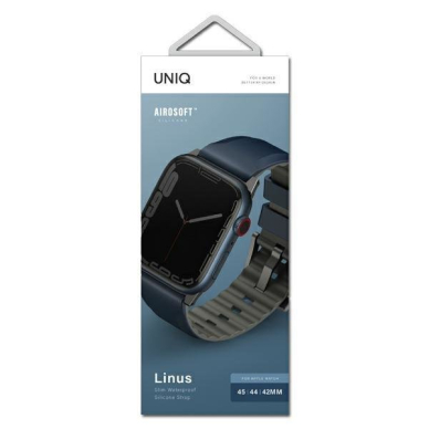 Apyrankė UNIQ pasek Linus Apple Watch Series 4/5/6/7/8/9/SE/SE2/Ultra 42/44/45mm. Mėlyna 2