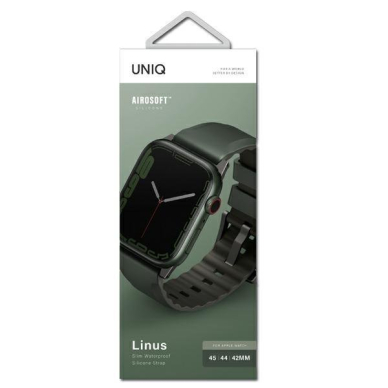 Apyrankė UNIQ pasek Linus Apple Watch Series 4/5/6/7/8/9/SE/SE2/Ultra 42/44/45mm. Žalia 2