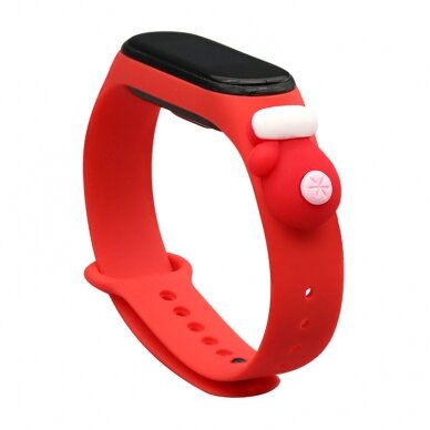 Apyrankės dirželis Strap Xmas Xiaomi Mi Band 4 / Mi Band 3 Christmas holidays raudonas (glove)