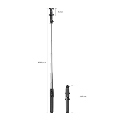 Asmenukių lazda / telescopic pole su stand and bluetooth remote control 1.5m ugreen LP586 - Juodas 13